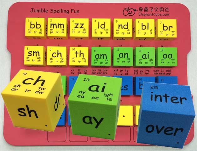 english spelling blocks phonics patterns word family
