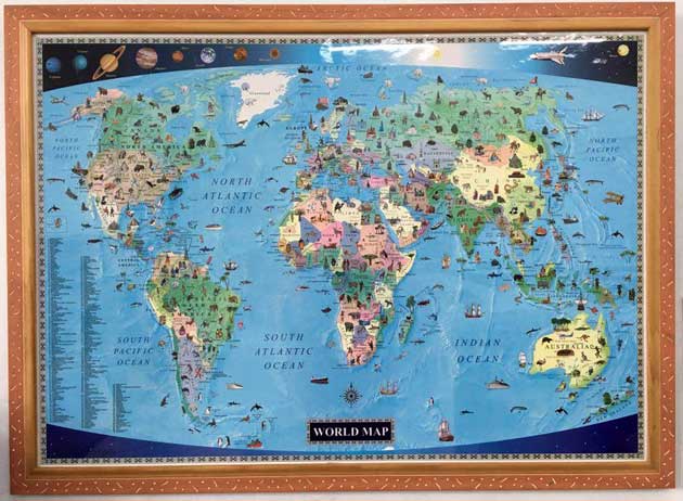 children world map classroom