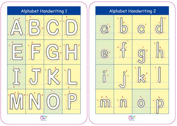 english alphabet tracing cards